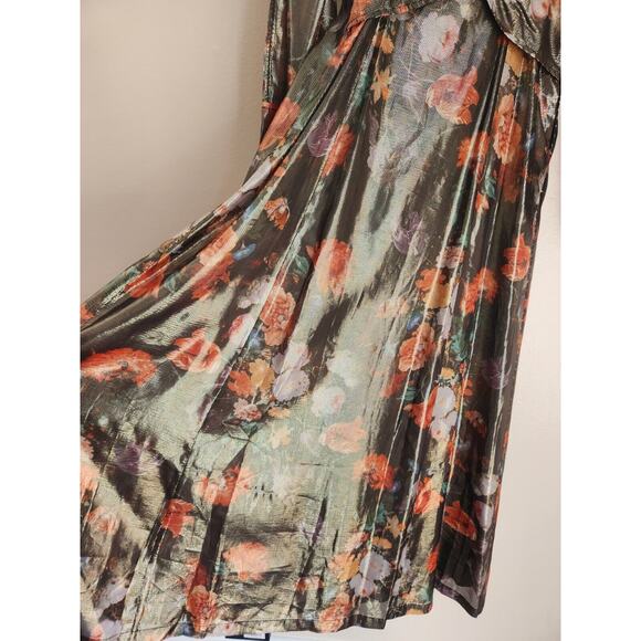 NWT Caballero Anthropologie Deep V-Neck Maxi Floral Dress Size XS - Picture 5 of 14